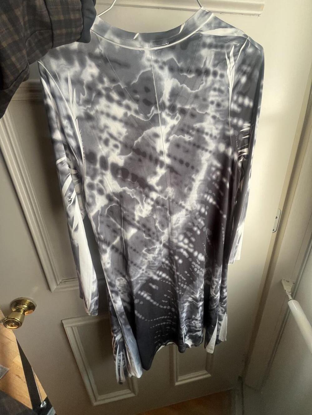 Vintage Y2K R. Rouge Rhinestone Abstract Mini Dress - Picture 3 of 4